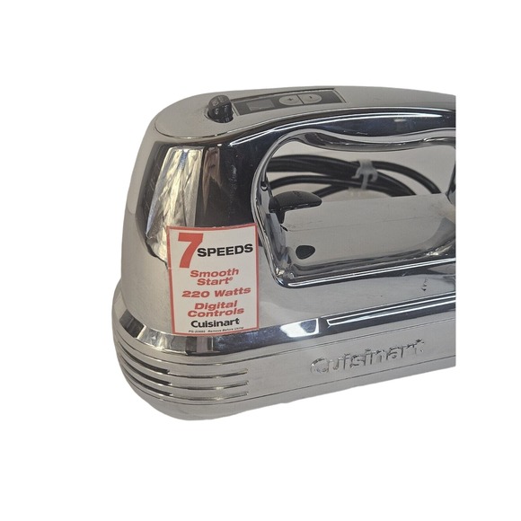 Cuisinart Mixer Power Advantage 7 Speeds 220 Watt Chrome HM-70 Retro NO BEATERS - Picture 9 of 13